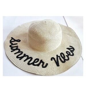 Floppy Straw Hat SUMMER VIBES